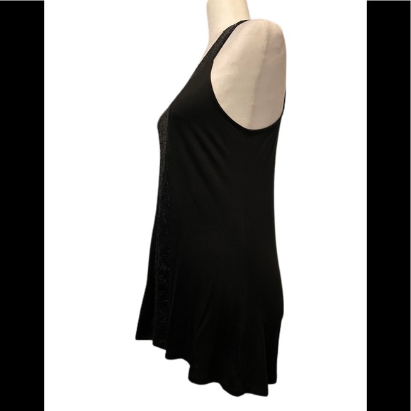 3/$18. 🌼Cynthia Rowley black sequin tunic size L - Picture 2 of 12